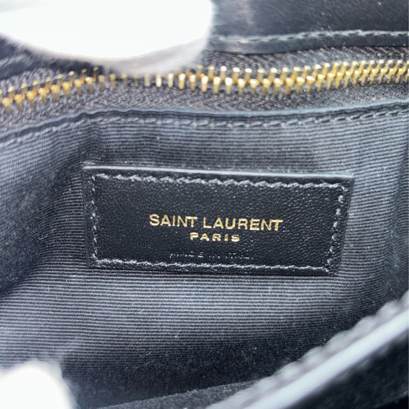YSL Saint Laurent 678401 Toy Loulou mini 黑色牛皮金字胖胖包方胖包-49