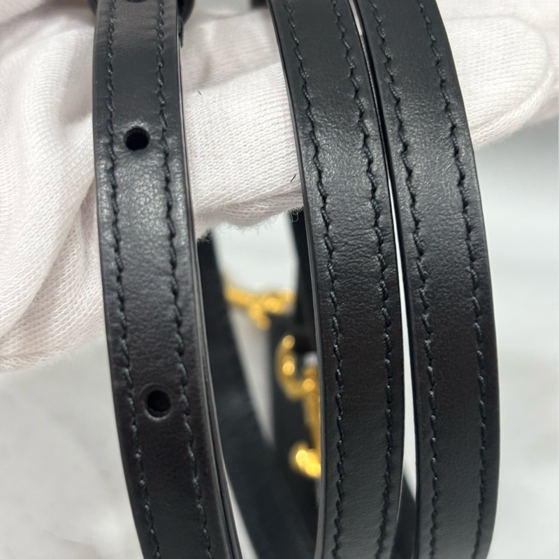 YSL Saint Laurent 678401 Toy Loulou mini 黑色牛皮金字胖胖包方胖包-56