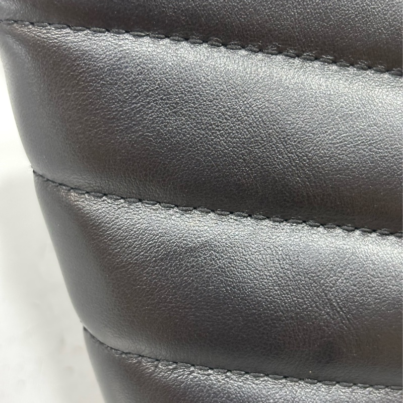 YSL Saint Laurent 678401 Toy Loulou mini 黑色牛皮金字胖胖包方胖包-66