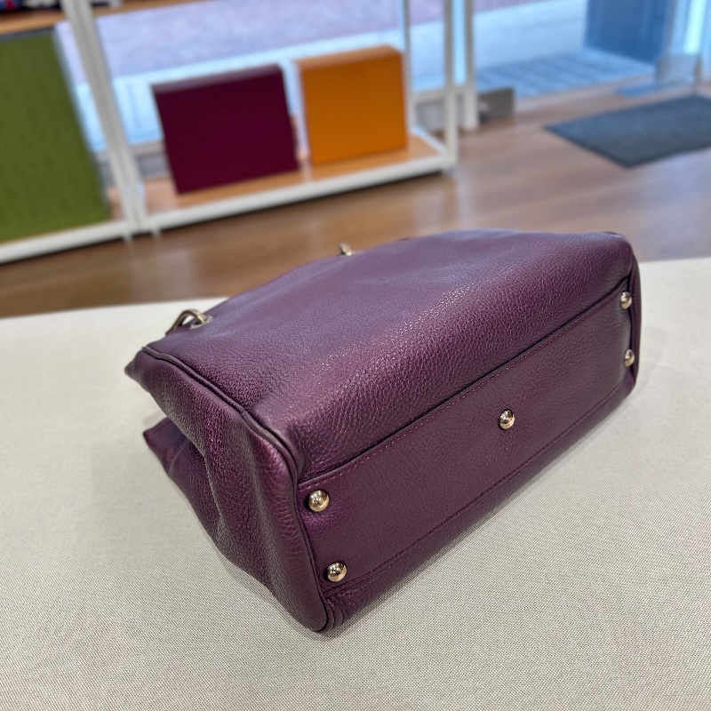 Gucci 小號竹子手把 Shopper 托特包-12