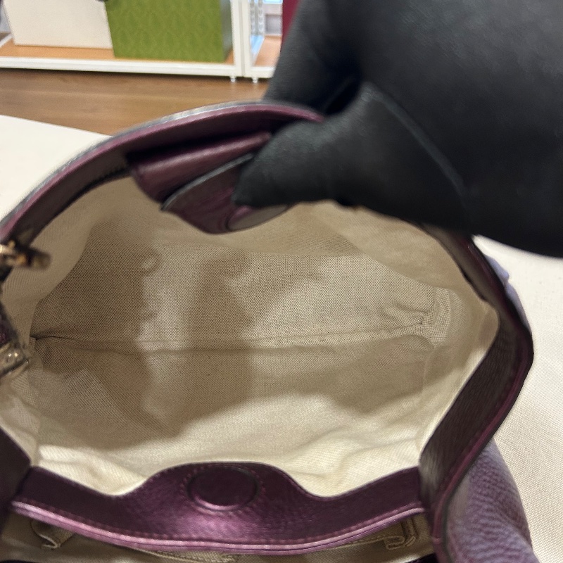 Gucci 小號竹子手把 Shopper 托特包-17