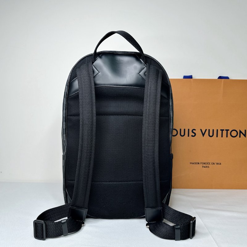 LV MICHAEL Damier黑棋盤雙肩背包-1