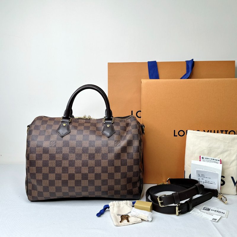 LV Speedy 30棋盤格波士頓包-1