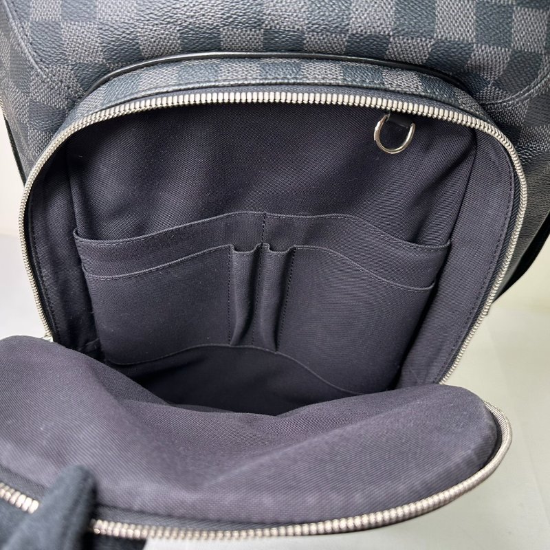 LV MICHAEL Damier黑棋盤雙肩背包-7