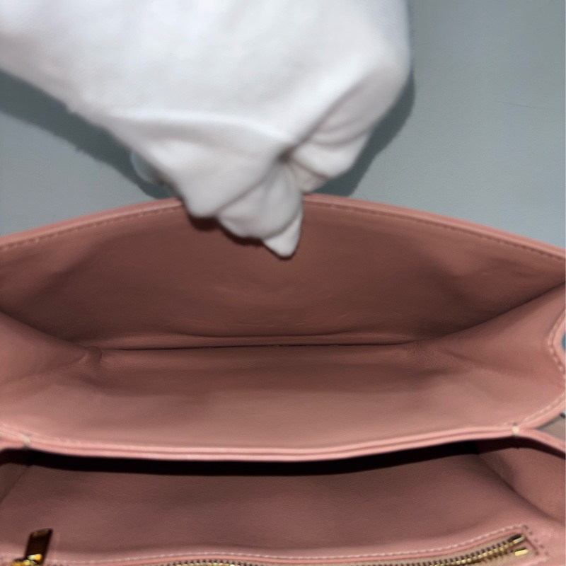 CELINE 187363 TRIOMPHE Box LOGO 乾燥玫瑰色牛皮 金釦凱旋門 肩背包斜背包-39