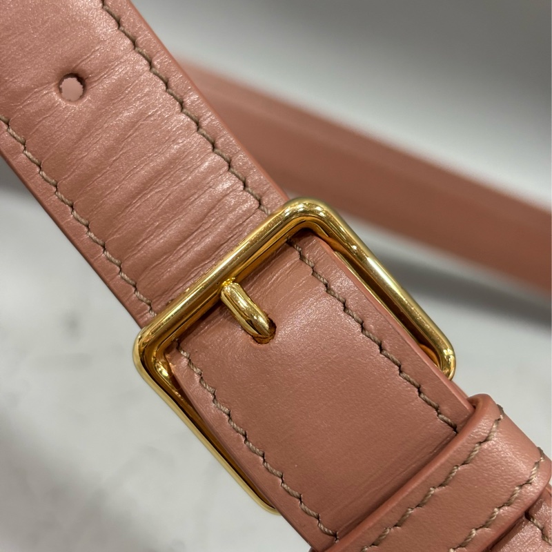 CELINE 187363 TRIOMPHE Box LOGO 乾燥玫瑰色牛皮 金釦凱旋門 肩背包斜背包-48