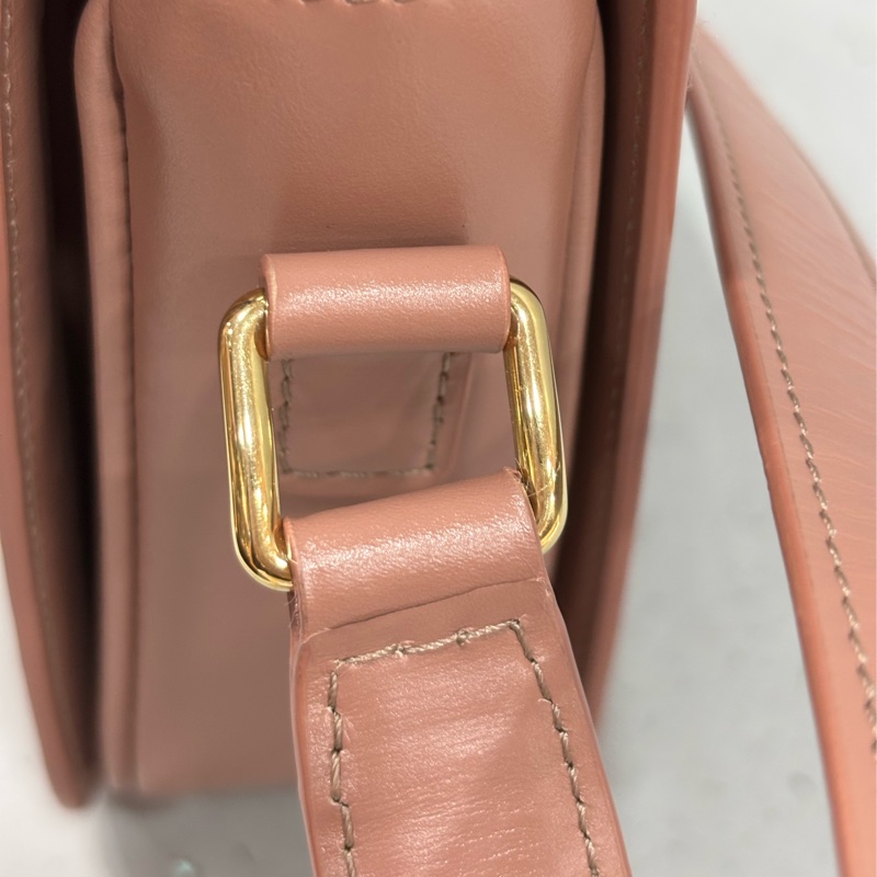 CELINE 187363 TRIOMPHE Box LOGO 乾燥玫瑰色牛皮 金釦凱旋門 肩背包斜背包-61