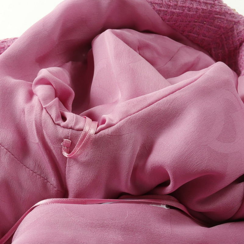 香奈兒 (CHANEL) 連身裙 P72558 棉質 粉紅色 二手 女款 38 碼-8