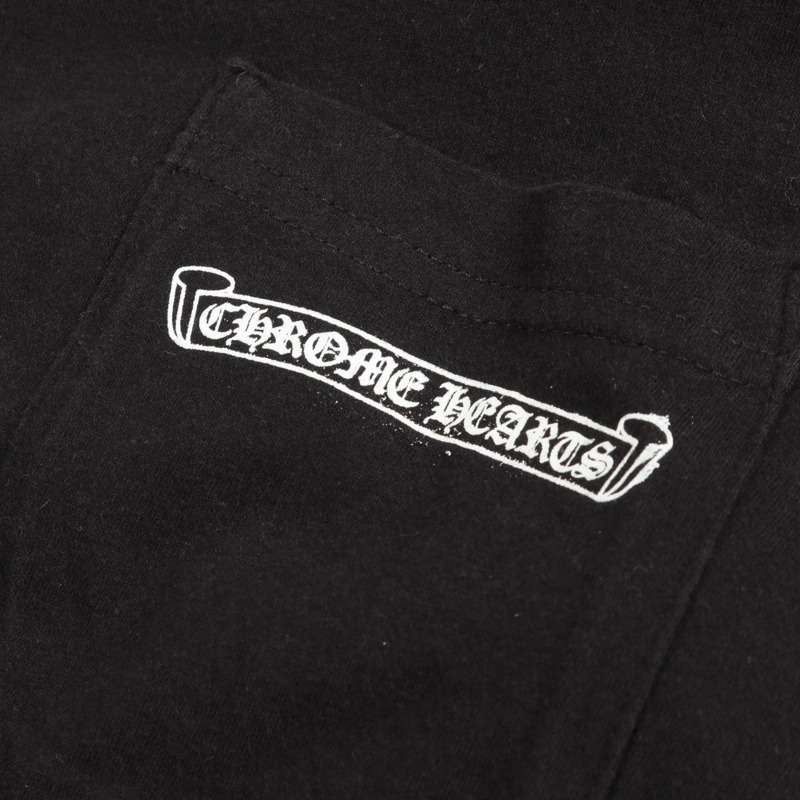 CHROME HEARTS USA LOGO T卹 2212-304-0070 純棉 黑色 二手 男款-7