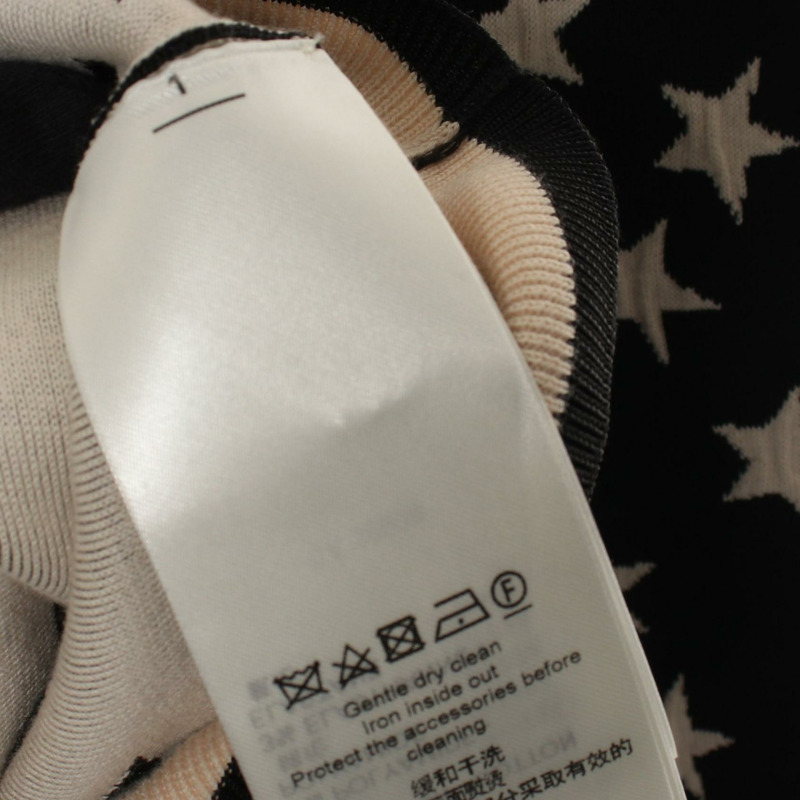 路易威登針織衫 RW222W L18 FNKL28 真絲黑色米色二手女款 XS-8