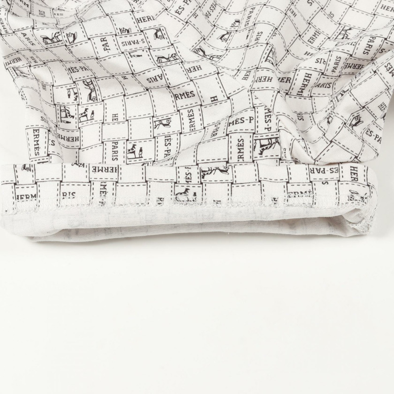 愛馬仕 Bolduc au Carre T卹 5E4645DK 純棉 白色 二手 女款 44碼-5