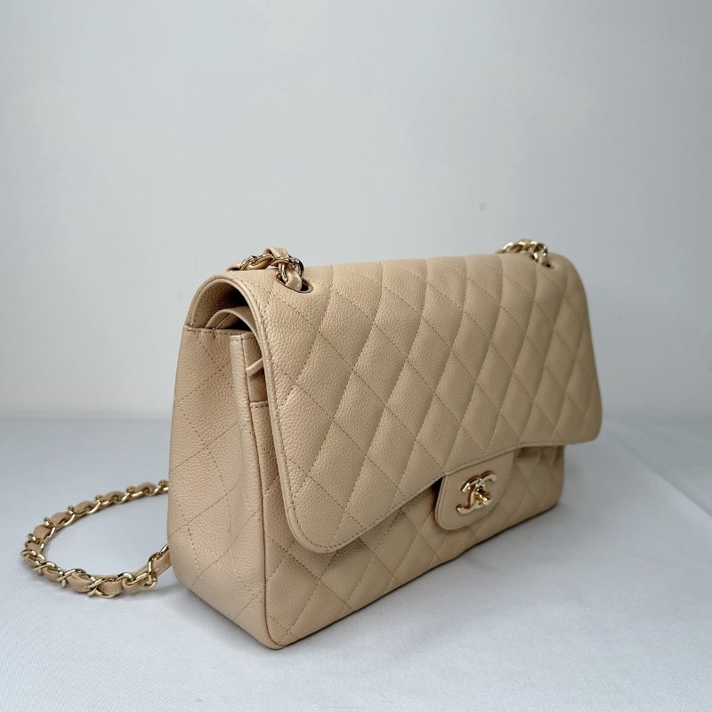 CHANEL 荔枝皮Jumbo 30鏈帶包-3