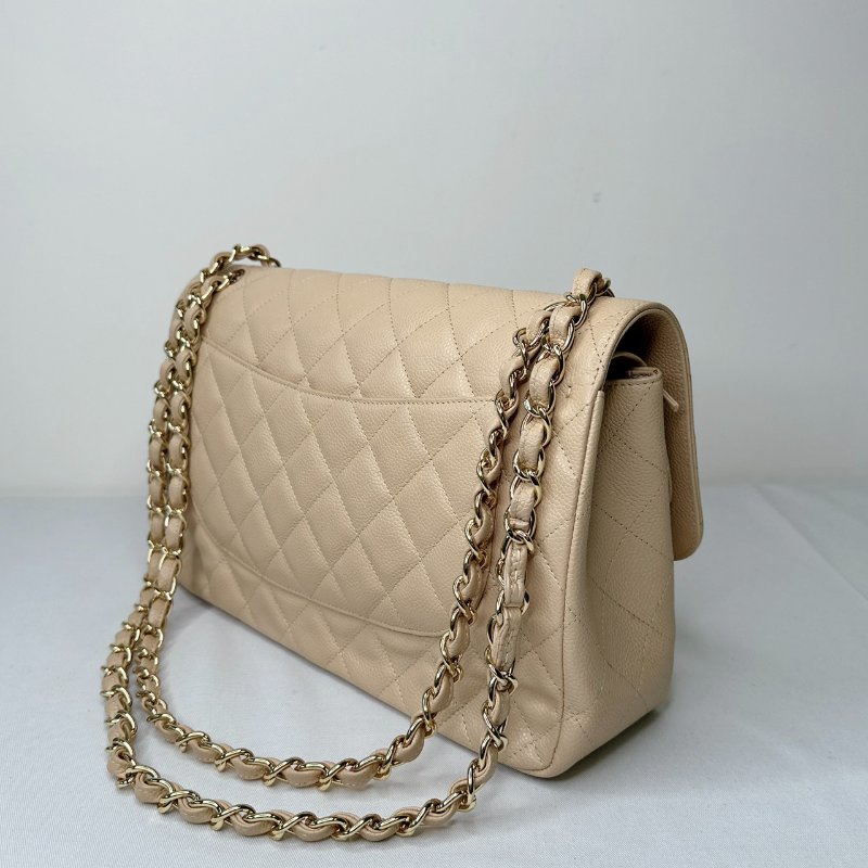 CHANEL 荔枝皮Jumbo 30鏈帶包-4