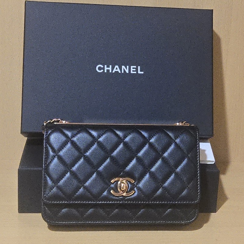 CHANEL Trendy cc金牌玫瑰金鏈 斜背包 肩包-0