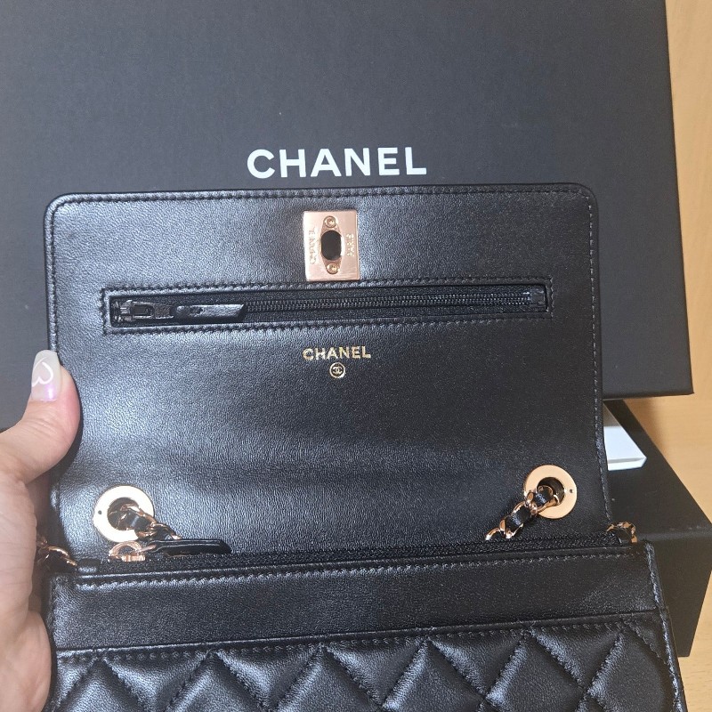 CHANEL Trendy cc金牌玫瑰金鏈 斜背包 肩包-5