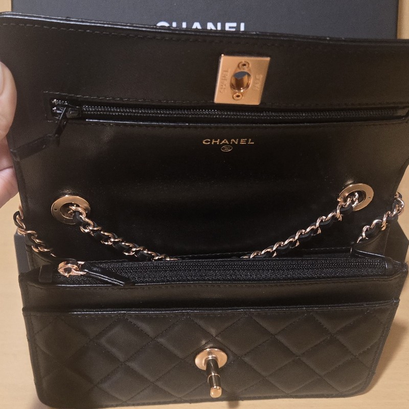 CHANEL Trendy cc金牌玫瑰金鏈 斜背包 肩包-6