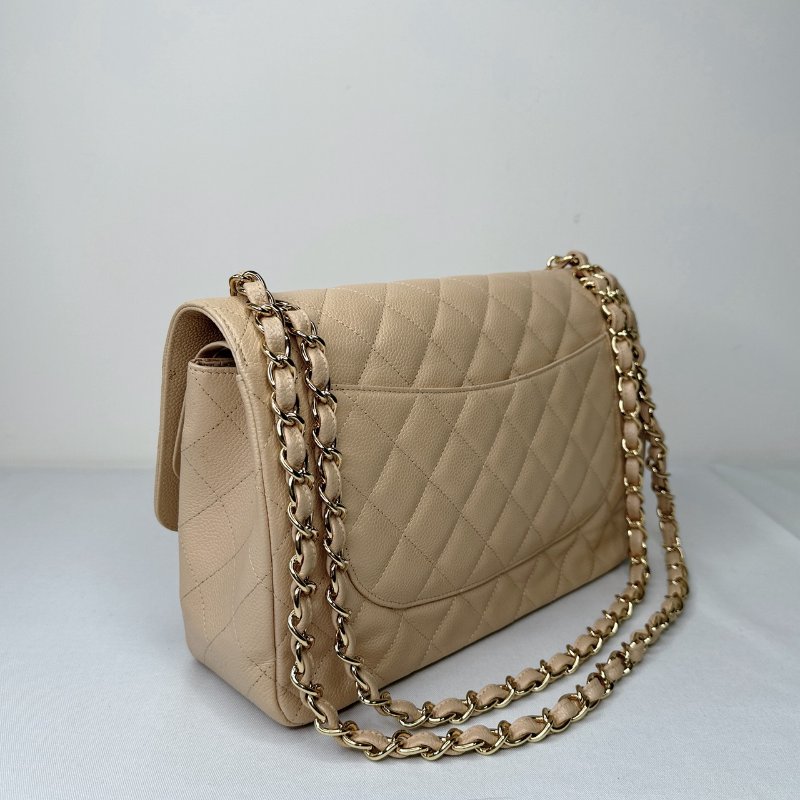 CHANEL 荔枝皮Jumbo 30鏈帶包-5