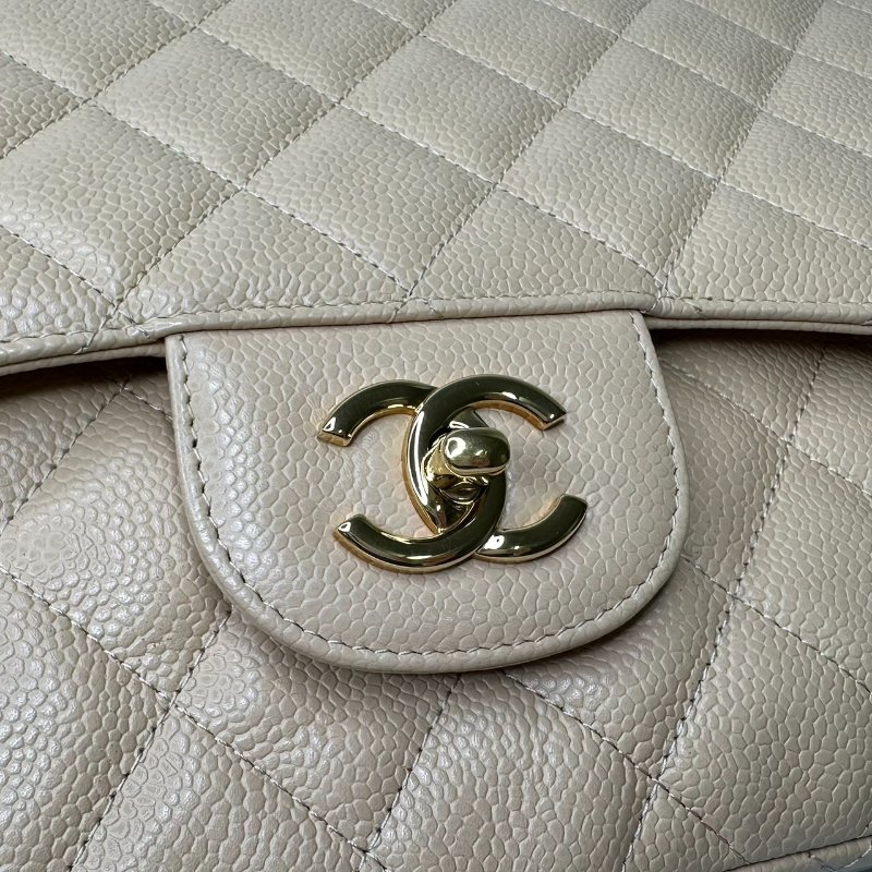 CHANEL 荔枝皮Jumbo 30鏈帶包-11