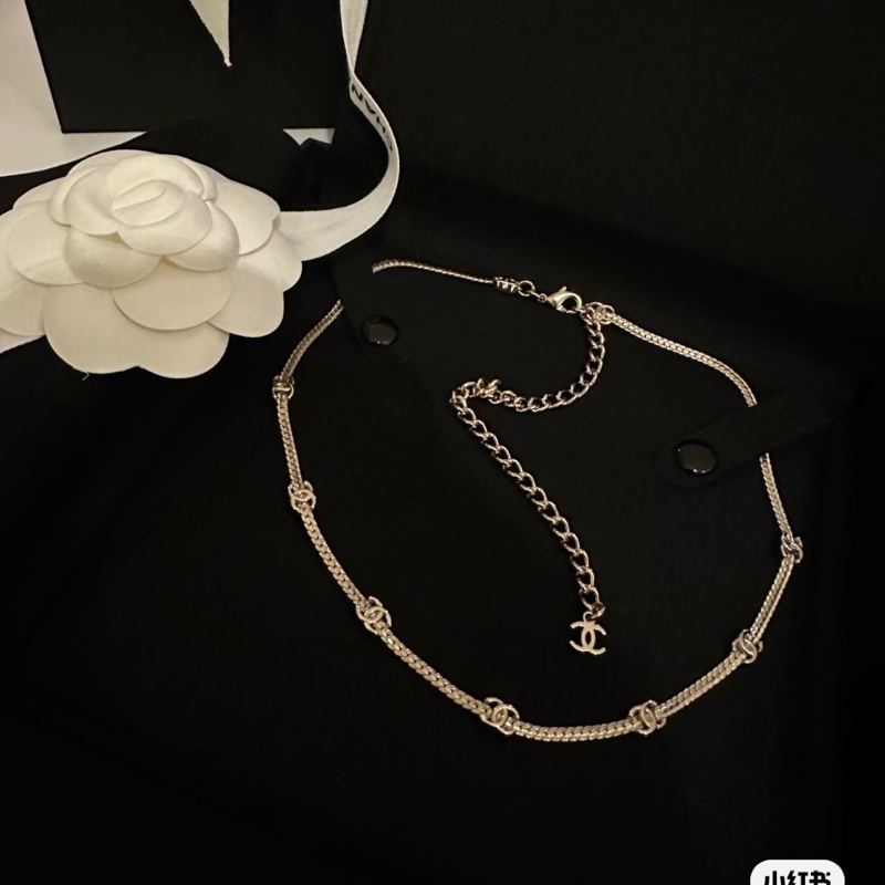 Chanel 香奈兒七花項鍊 淡金色-0