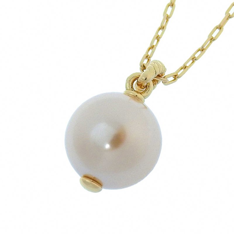 【TORY BURCH】雙T-LOGO珍珠項鍊-金色-1