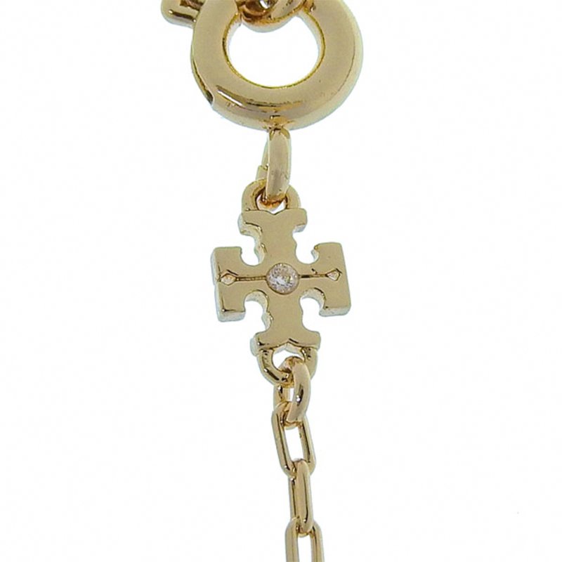 【TORY BURCH】雙T-LOGO珍珠項鍊-金色-2