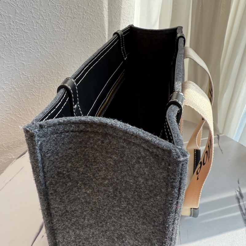 Chloe woody 大 托特包👜灰色-4