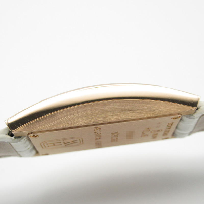 Harry Winston Avenue C 迷你腕錶，18K 玫瑰金，皮革錶帶，女士款，銀色，332 LQRL.W D3.1-11