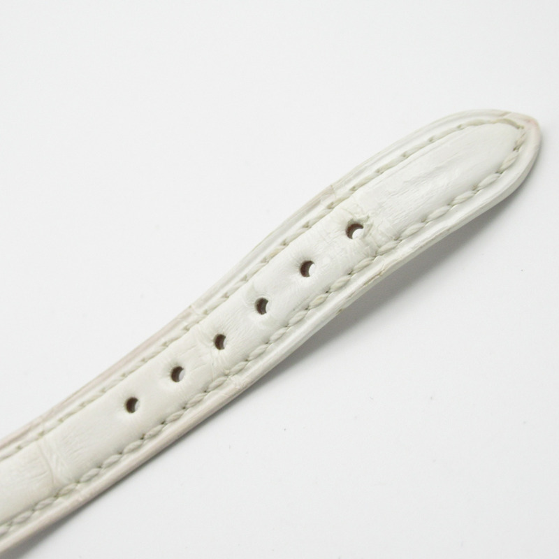 Harry Winston Avenue C 迷你腕錶，18K 玫瑰金，皮革錶帶，女士款，銀色，332 LQRL.W D3.1-12