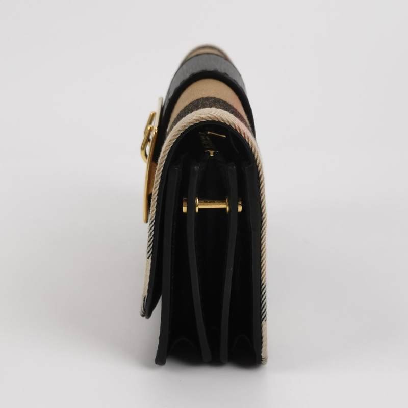 Burberry Buckle牛皮帆布格紋搭扣斜挎包單肩包-2