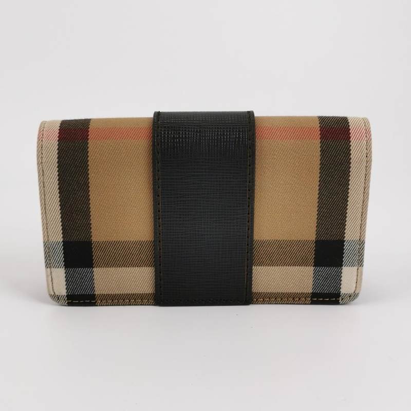 Burberry Buckle牛皮帆布格紋搭扣斜挎包單肩包-4