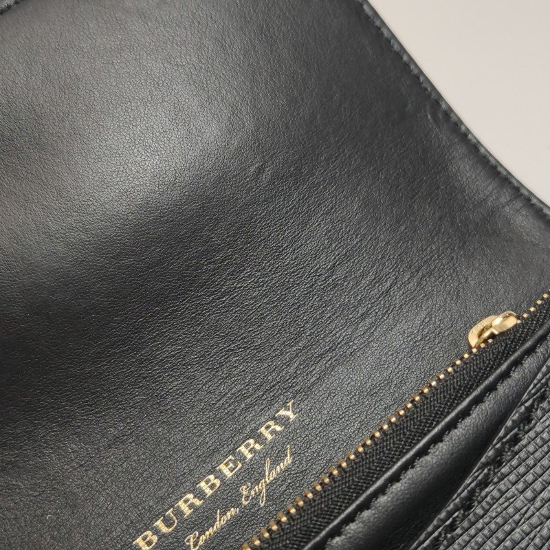 Burberry Buckle牛皮帆布格紋搭扣斜挎包單肩包-9