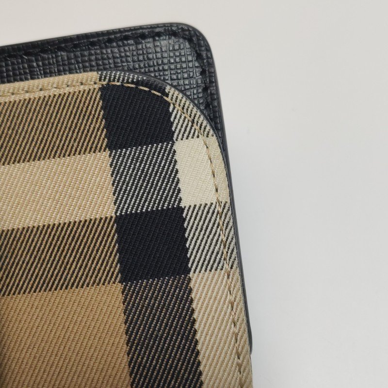 Burberry Buckle牛皮帆布格紋搭扣斜挎包單肩包-18