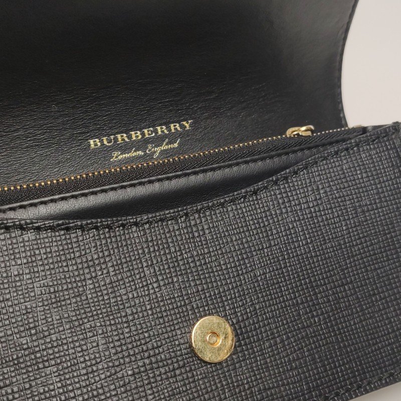 Burberry Buckle牛皮帆布格紋搭扣斜挎包單肩包-22
