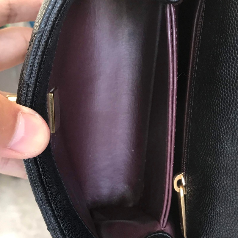 chanel coco handle mini 23p荔枝皮黑金芯片款 附件塵袋 盒子 23年票 尺寸約19*14*7cm-8