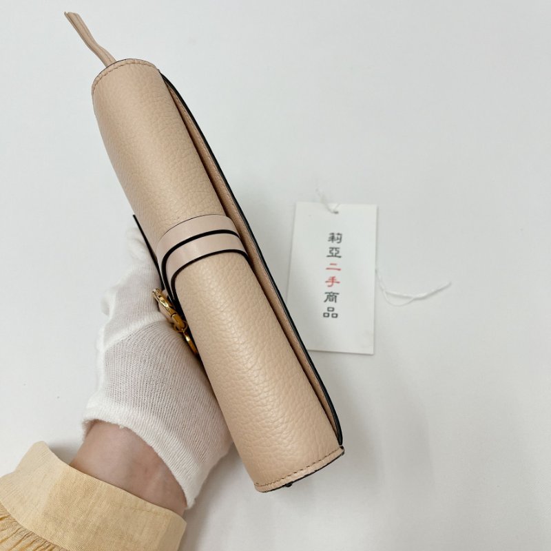 莉亞精品♡Chloe 粉膚色長夾 九新美品-7