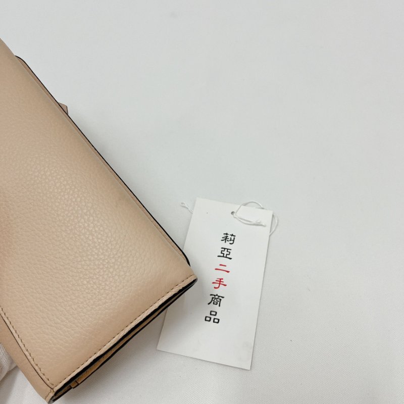 莉亞精品♡Chloe 粉膚色長夾 九新美品-8