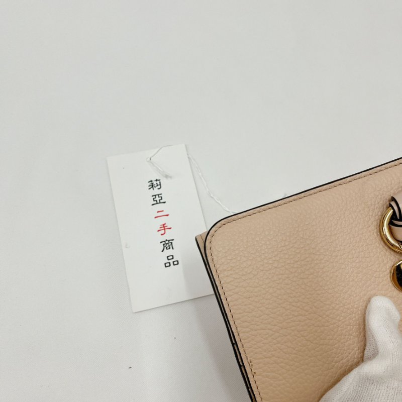 莉亞精品♡Chloe 粉膚色長夾 九新美品-9