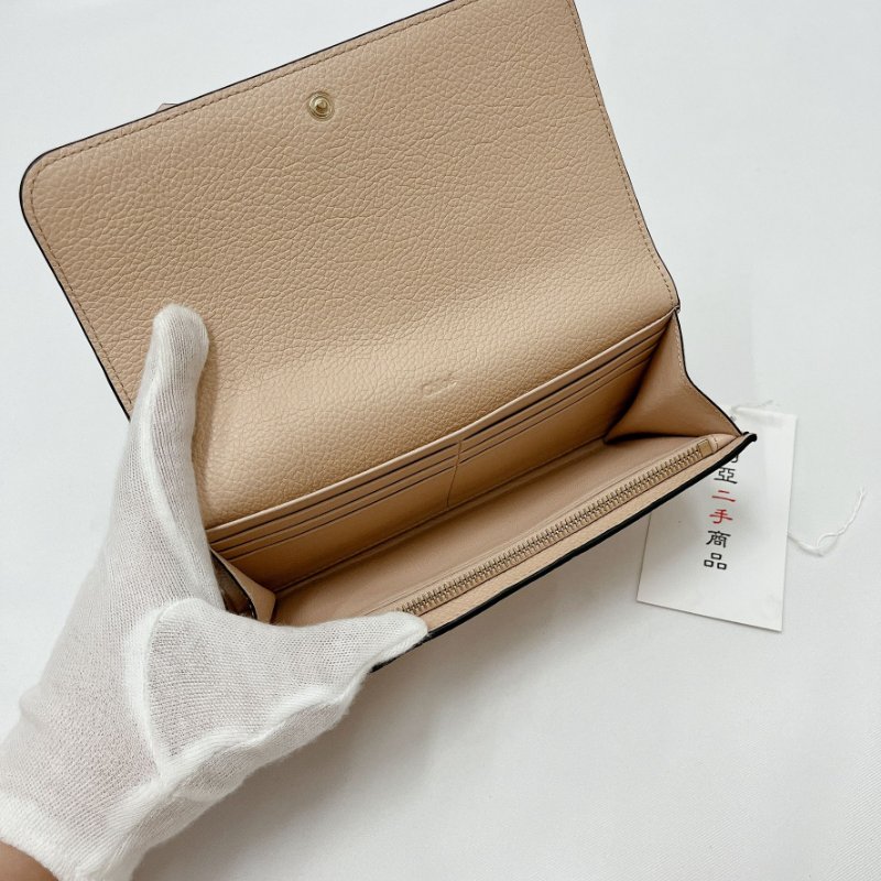 莉亞精品♡Chloe 粉膚色長夾 九新美品-11