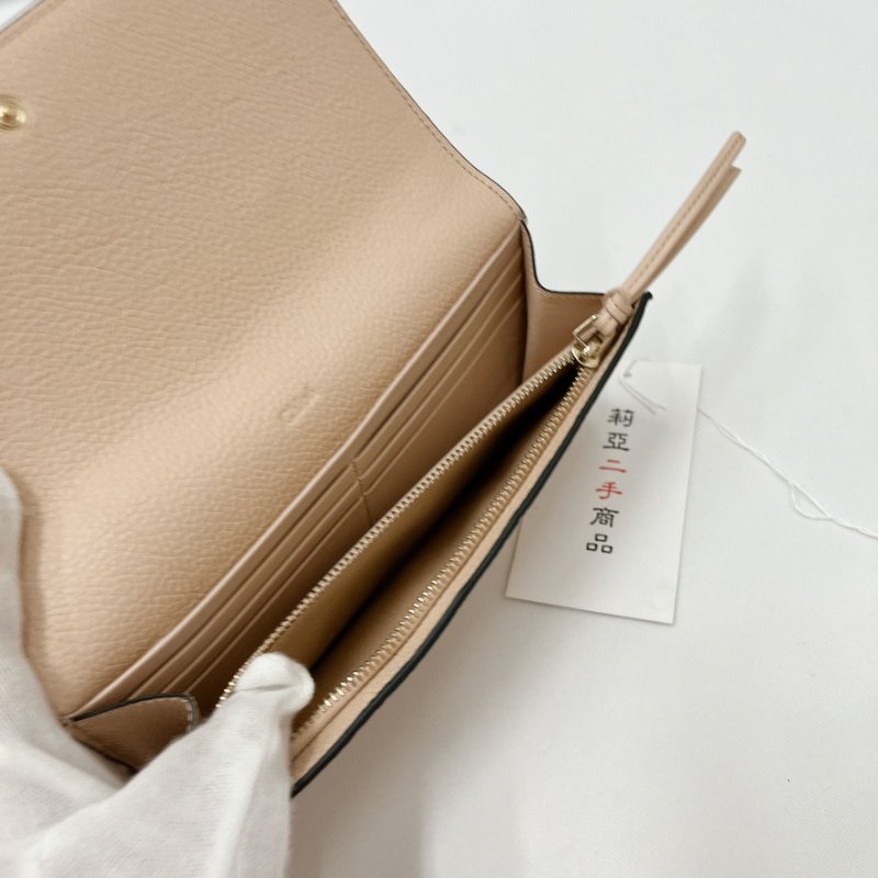 莉亞精品♡Chloe 粉膚色長夾 九新美品-14