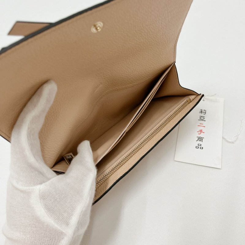 莉亞精品♡Chloe 粉膚色長夾 九新美品-15