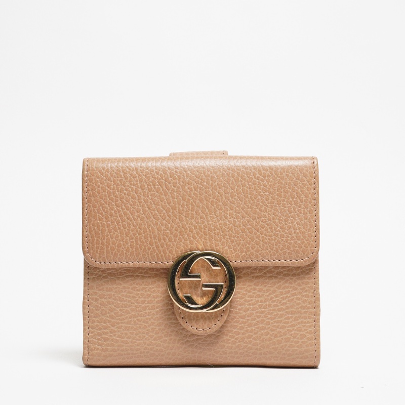 Gucci 風琴小短夾（奶茶色）-0