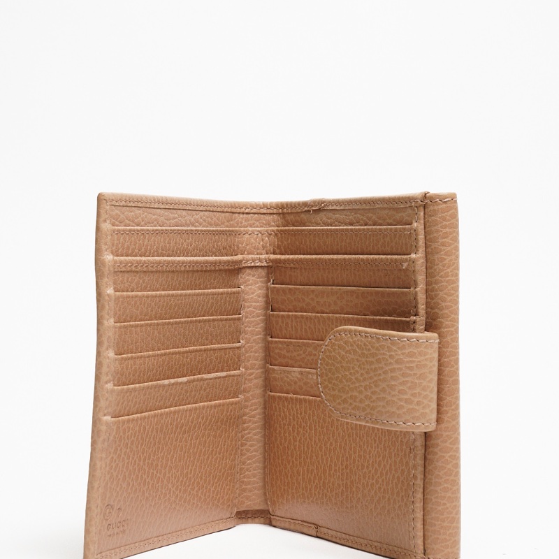 Gucci 風琴小短夾（奶茶色）-5