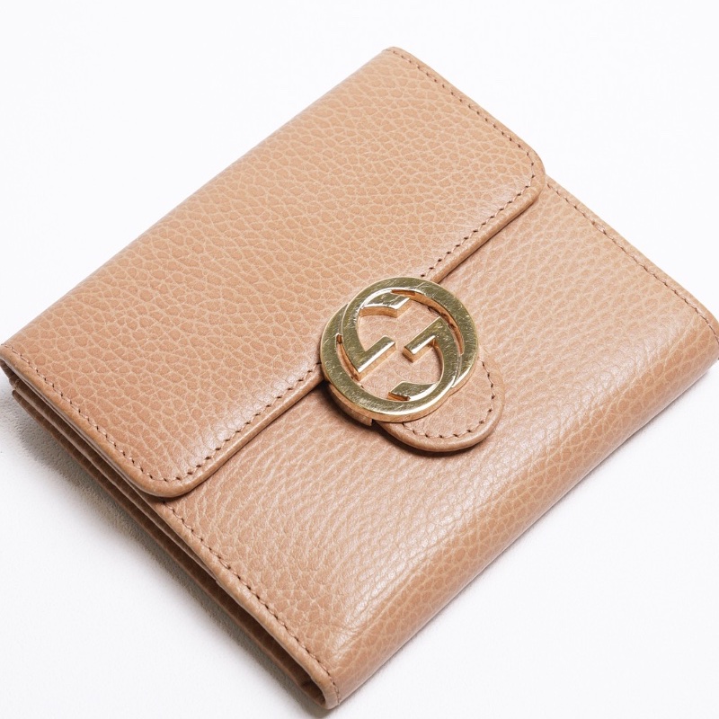 Gucci 風琴小短夾（奶茶色）-9