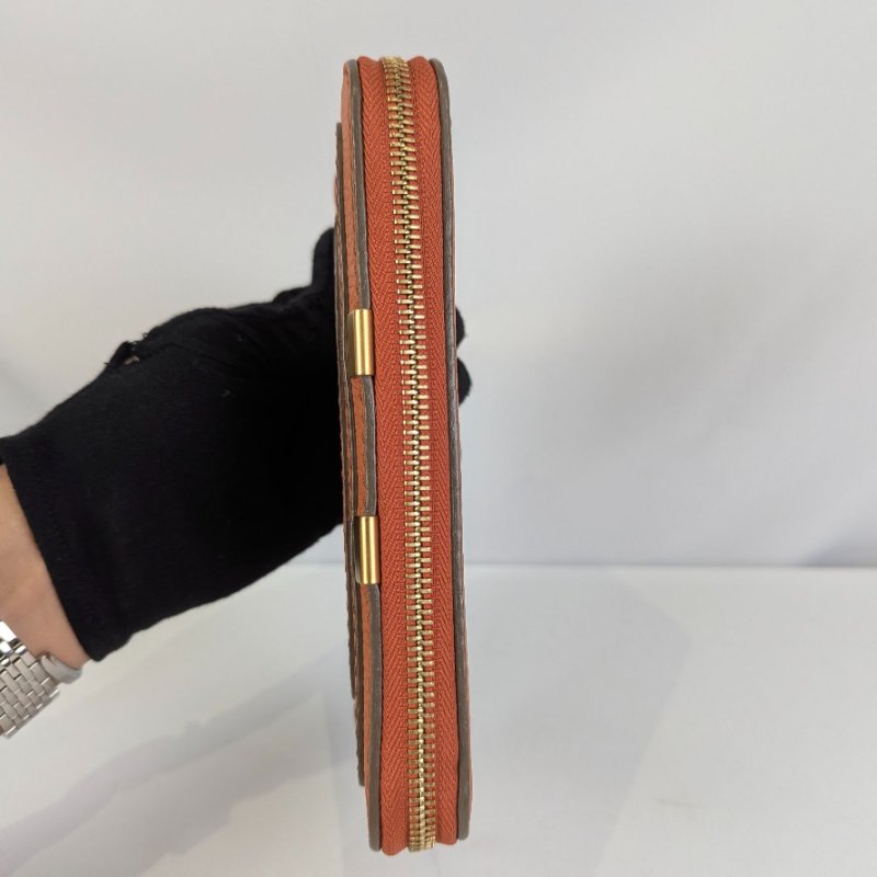 莉亞精品♡Chloe Marcie橘紅長夾 二手美品-2