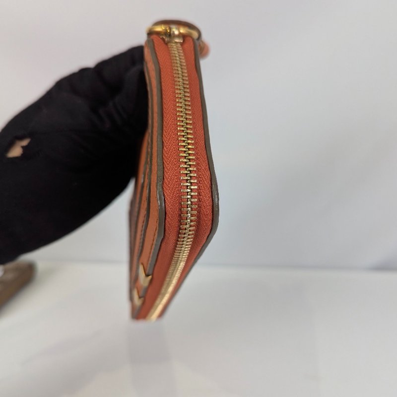莉亞精品♡Chloe Marcie橘紅長夾 二手美品-10