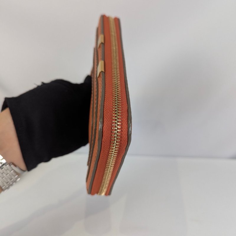 莉亞精品♡Chloe Marcie橘紅長夾 二手美品-11