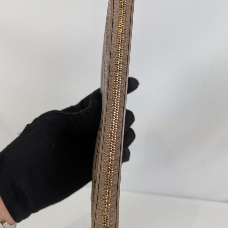 莉亞精品♡Balenciaga 字母滿印駝色長夾 二手美品-10