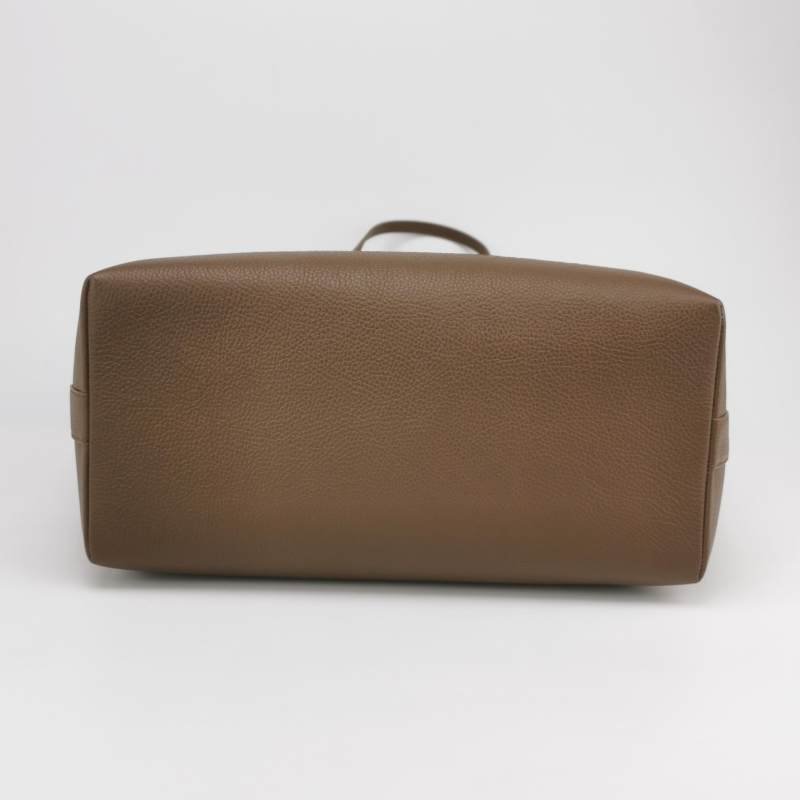 Burberry 牛皮纯色字母Logo托特包单肩包-5