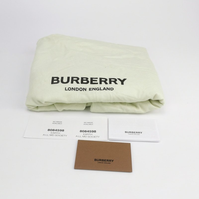 Burberry 牛皮纯色字母Logo托特包单肩包-9