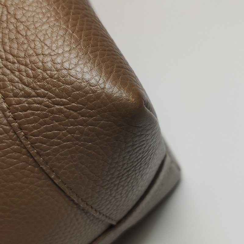 Burberry 牛皮纯色字母Logo托特包单肩包-13